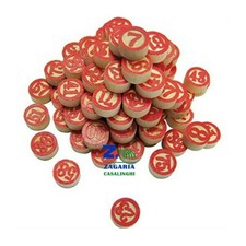 90 NUMERI GETTONI IN LEGNO PER